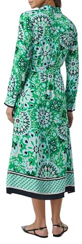COMMA Midi-Kleid mit verdeckter Knopfleiste und All-Over-Print