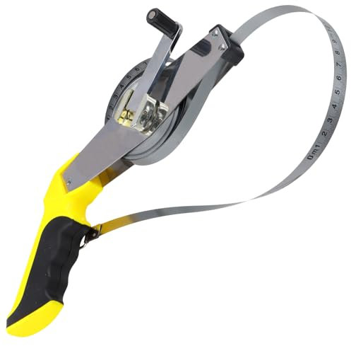 Lunaanda Mètre à Ruban 30m en Acier - Décamètre en Acier avec Poignée Ergonomique pour Mesures Précises des Grandes Surfaces - Outil Essentiel pour Maison, Jardin, Chantier et Projets Extérieurs