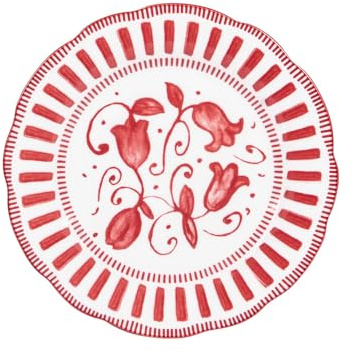 Table Passion - Assiette à dessert Napoli rouge 21 cm (lot de 6)