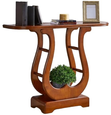 ZGNMK Table Basse Console Étroite avec Rangement, Table D'appoint en Bois Console D Entrée pour L'entrée, À Placer Derrière Un Canapé Ou dans Un Petit Espace(Brown B,90x30x80cm)