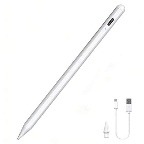 OMOTON Penna per iPad 2018-2025, Sensibilità all'inclinazione, Tecnologia Palm Rejection, Pencil Stilo per iPad 11/10/9/8/7/6/A16, Pro M5/M4/6/5/4/3, Air 3/4/5/M2/M3, Mini 5/6