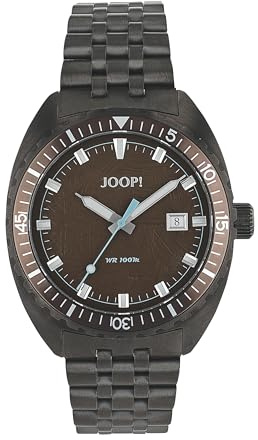 JOOP! Armbanduhr mit Metallband für Herren, Gun, wasserdichte 10 bar, Geschenkidee, kommt in Uhren Geschenkbox, 2100491