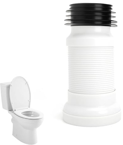 Manguito WC Manguito Inodoro Conector Flexible para Inodoro | Diámetro de Conexión de 250-500mm Universal para tubo de desagüe de inodoro, sifón