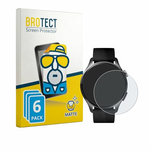 BROTECT Schutzfolie für Xiaomi Watch 5 | (47 mm) 6 Stück Entspiegelnder Displayschutz Made in Germany Matte Displayschutz-Folie Anti-Reflex Einfache Montage