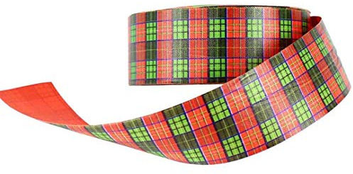 ELEGANZA Tartan Waterproof Poly Ribbon Roll - 50mm x 50m