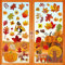 ENYACOS Thanksgiving Fenster Aufkleber - Herbst Blätter Dekorationen, Saisonale Urlaub Fenster Sticker (A)