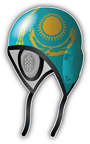 20cm! Hochwertiger Kühlschrank-Auto-Aufkleber Sticker Cartoon Comic Kasachstan Flagge Fahne Wasserball Cap UV&Waschanlagenfest Decal