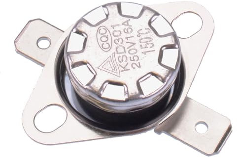 50°C Normally Open Thermostat Thermal Temperature Switch Flat Terminals NO Automatic Reset