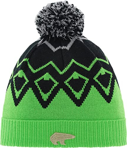 Eisbär Mützen/Hüte/Caps Damen Ziggy OS Pompon MÜ light green-schwarz-hellgrau -