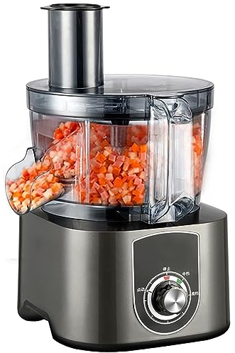 Hachoir à légumes 2 en 1 professionnel 600 W hachoir à légumes électrique coupe-fruits avec lames de 6/8 mm, capacité élevée de 5 L, robot culinaire pour oignons pommes de terre carottes concombre