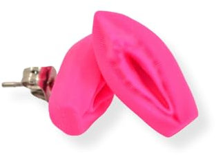 Das ORIGINAL Pinkydickz Vulva Ohrstecker Set. 2 Stück lustige Ohrringe Nickelfrei als Partyhiglight, für Jga, als Scherzartikel, als sauf Gadget, Vulva Deko, Vulva Geschenk oder Vulvaschmuck.