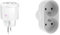 SURFOU Prise Connectée WiFi Programmable, Suivi de Consommation, Compatible avec Alexa, Google Home & Multiprise 2 Prises pour façade - Biplite - 2x16A - Blanc - Zenitech