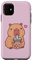 iPhone 11 Kawaii Capybara Drinking Boba Bubble Tea For Girls Teen Kids Case