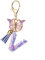 TRAVELKNOT Schlüsselanhänger Buchstabe Mädchen Damen Süß Quasten Schmetterling Keychain Schultasche Auto Personalisierte Geschenke Lila