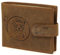 NORDEE Portefeuille Homme en Cuir Naturel - Élégant Porte-Monnaie avec 10 Emplacements pour Cartes - 8 x 10,5 x 1,5 cm - Marron - Lion
