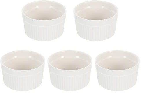 Alipis 5 Pièces Lot De Petits Bols à Riz Céramique Bols à Pâtisserie Et à Soupe Chic Pour Cuisine Et Maison Blanc