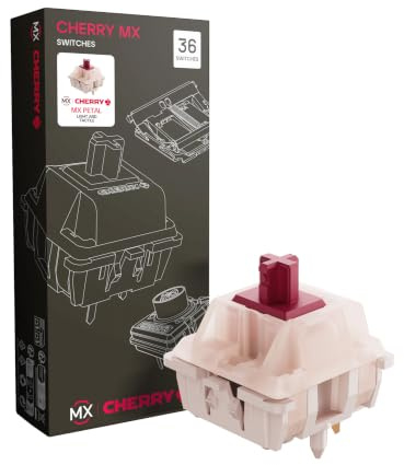 CHERRY MX Petal Switch Kit, 36 Mechanische Tastatur-Schalter | Original CHERRY-Qualität, für DIY, Hot Swap, Custom oder Gaming-Keyboard, Taktiler Switch ohne Klickgeräusch, Sanft & Taktil