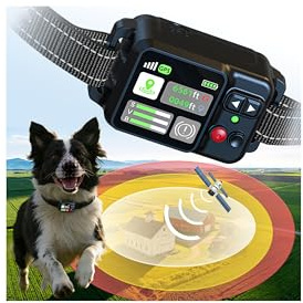 Zensun Sistema de Valla Inalámbrica GPS para Perros, Distancia Ajustable 15-2000m, 3 Modos de Entrenamiento, Carga Magnética, Impermeable, Sin Suscripciones, Ideal para Perros Grandes, Medianos y Pequ