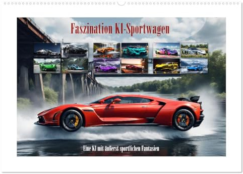 Faszination KI-Sportwagen (Wandkalender 2026 DIN A2 quer), CALVENDO Monatskalender: Eine KI mit äußerst sportlichen Fantasien (CALVENDO Mobilitaet)