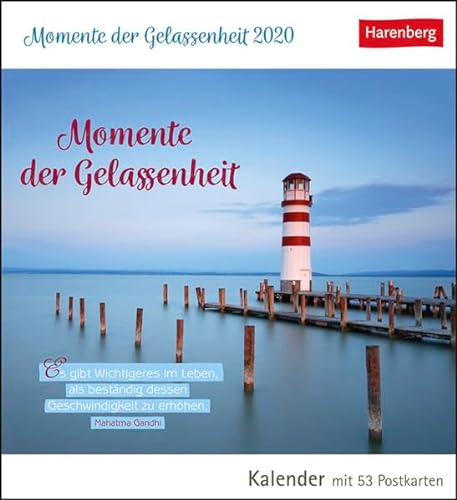 Momente der Gelassenheit Postkartenkalender 2020. Wochenkalendarium. Blockkalender. Format 16 x 17,5 cm: Kalender mit 53 Postkarten