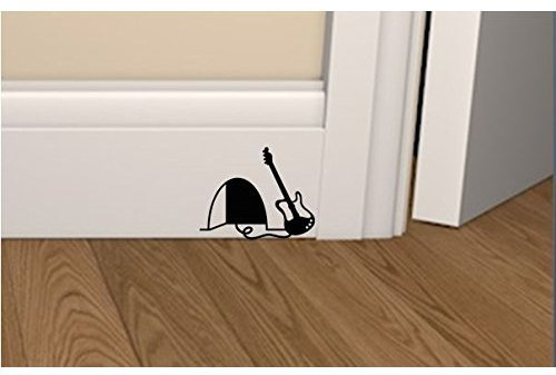 Maus Loch Guitar Sockelleiste Wand Aufkleber Vinyl Aufkleber 10 CM X 7 cm