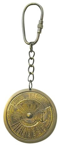 Sea-Club Schlüsselanhänger-Kalender Anhänger Messing antik Ø=5cm