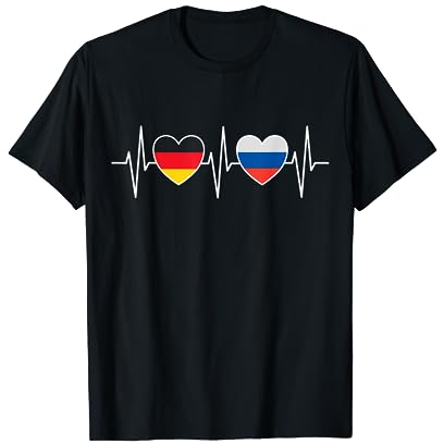 Deutschland Russland Russisch Flaggen Flagge Fahnen Russen T-Shirt