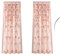 Lush Decor Riley Fenstervorhang, halbtransparent, gerüscht, strukturierte Schleife, Fensterpaneel für Wohnzimmer, Esszimmer, Schlafzimmer (Einzelbett), 137 cm B x 160 cm L, Blush