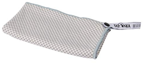Tatonka Reisehandtuch Travel Towel Bamboo S (40x80 cm) - Bambus-Handtuch - ultraleicht, extrem saugfähig, schnelltrocknend, antibakteriell und geruchsneutralisierend - inklusive Packbeutel (grey)
