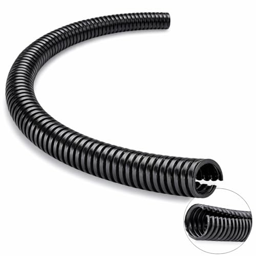 BMF DIRECT Corrugated Wire Tube Cable Protection Pipe Slit Flexible Car Tubing/Trunking (Inner Ø10mm, 20 Metres)