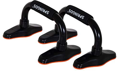 SPRINGOS Poignées de Pompe avec Revêtement Antidérapant, Set 2 Pièces, Longueur 24 cm, Accessoires Musculation et Fitness, Poignées Push-Up pour Gym à Domicile