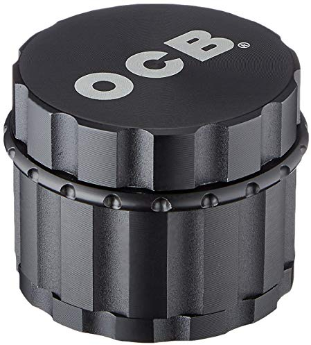 OCB 18887 - Molinillo de hierbas (50 mm, 4 piezas, aluminio), color negro mate