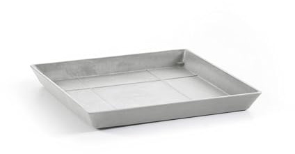 Ecopots quadratischer Untersetzer 35,5 cm x 3,5 cm aus recyceltem Kunststoff für Innen- und Außenbereich robustes Design
