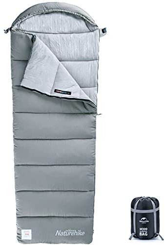 Naturehike Baumwollschlafsack mit Kapuze, 3-Jahreszeiten-Schlafsack, Leicht, Tragbar und Spleißbar, Gefüllt mit 300 g/m2 HHochwertiger Baumwolle