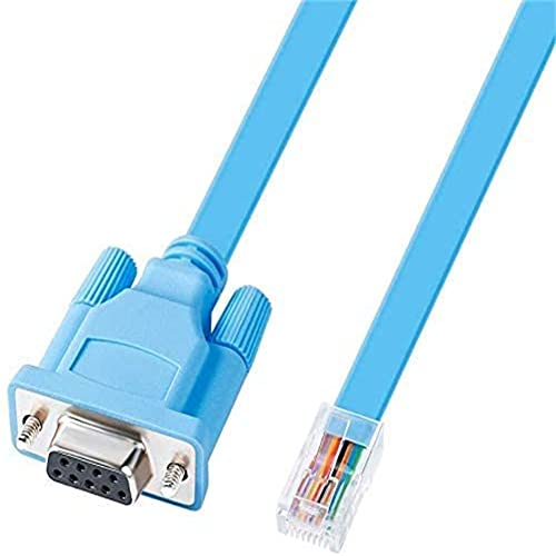 DTECH RJ45 zu RS232 9poliger serieller DB9 Anschluss Buchse zu RJ45 Ethernet Konsolen kabel Cisco Device Management Serial Adapte(1.8M / 6 Fuß)