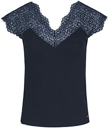 Morgan 202-dena.n, Camiseta sin mangas para Mujer, Azul Marine, M