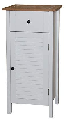 HTI-Line Badezimmerschrank Bambus Midischrank 1 Schublade 2 Regalfächer