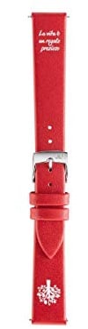 Morellato A01D5331C47 Bracelet Pour Femme, Collection Easy Click, modèle Emotion, Cuir synthétique, Grain Nappa, Rouge, 18mm, Contemporain