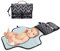 RUVALINO Tragbare Wickelunterlage, Extra-Weites Wasserdicht Wickelauflage, Faltbare Wickelauflage mit Kopfkissen für Baby Wickeln auf Reisen, Schwarz