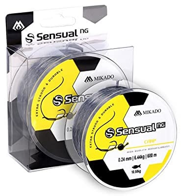 Mikado Karpfenschnur Sensual N.G. CARP 0.24mm-0,45mm / 600m Angelschnur Feederschnur Monofil TOP (0,35mm/11,34kg/600m)