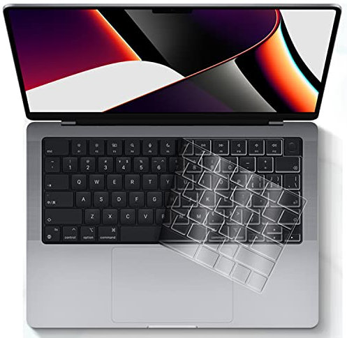 Se7enline Compatible with MacBook Pro 14 inch Keyboard Cover & 16 inch & MacBook Air 13.6 inch & 15.3 inch TPU Protector(US Layout) for A2442/A2779/A2918/A2992/A2991/A2780/A2485/A2681/A2941,Clear