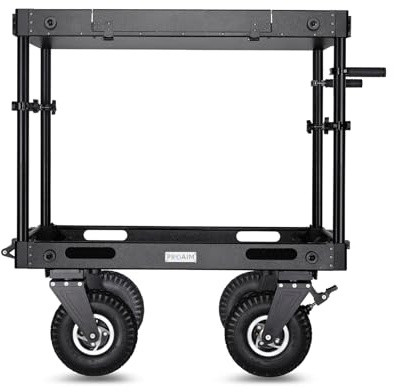 Proaim 36” Victor Pro Video Production Camera Cart for Photographers & Videomakers. Payload up to 500kg/1100lbs with Foot Brakes, Grip Cut-Outs, Quick Tool-Less Assembly (CT-VCTR-PRO-36)