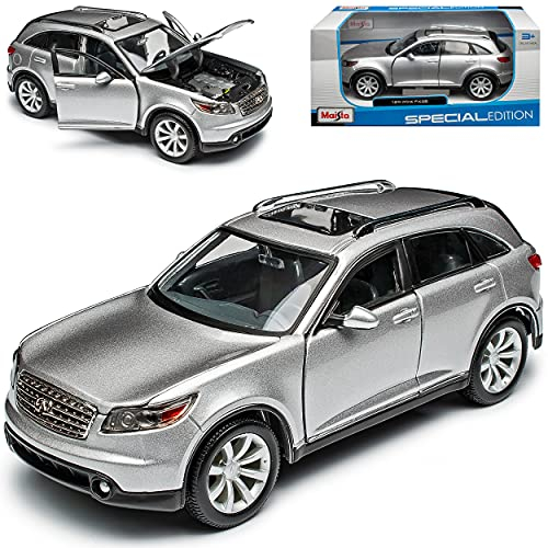 Maisto Nissan Infiniti FX45 Nisan QX70 SUV Silber Metallic 1. Generation 2000-2008 1/24 Modell Auto
