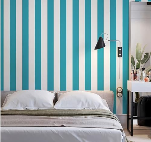 PVC rayé Papier Peint Rose Classique Noir et Blanc Nordique Rayures Verticales Papier Peint étanche