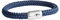 Das Original Sylt Gravur Unisex Segeltau Armband Geflochten Handmade Hochwertiger Magnetverschluss 8mm Durchmesser (Marine-Blau, 21.00 CM)