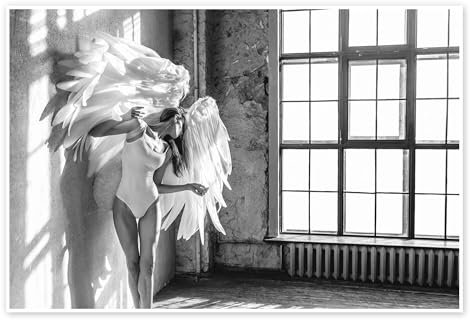 Posterlounge Angel 1 Poster von Alexander Yakovlev 120 x 80 cm Schwarz-Weiß Wandbilder Wanddeko