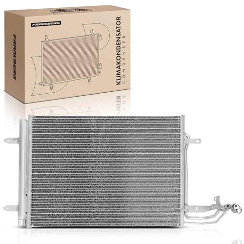 Frankberg Kondensator Klimaanlage 1T0820411B | Kompatibel mit Caddy III MPV 2CB 2CJ 2KB 2KJ,Touran Van 1T1 1T2,Touran 1T1 1T2,Caddy III Kasten/MPV 2CA 2CH 2KA 2KH