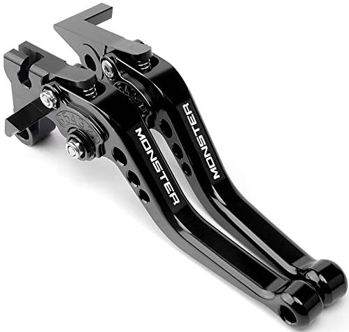 Accessori moto Leve freno frizione in alluminio per DUCATI MONSTER 696 695 620 400 796 S2R 800 (Nero)