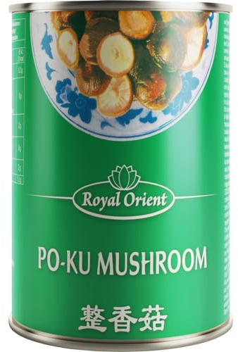 Royal Orient Po-Ku Pilze in Dose - Shiitake Mushrooms, 284 g | Ganze Shiitake-Pilze in Wasser eingelegt – ideal für Wok, Suppen & asiatische Gerichte