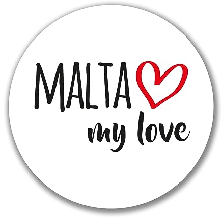Huuraa Aufkleber Malta My Love Geschenk Sticker 10cm Malta Geschenkidee